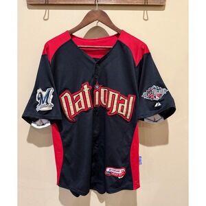 MLB All Star National Ryan Braun Jersey Red Size 52